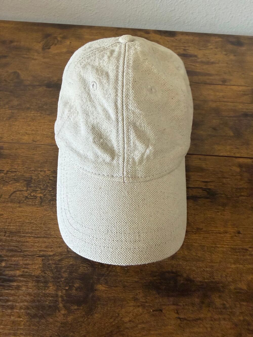 J. Crew Womens' Cotton Linen Blend Baseball Cap One Size Beige Cream Minimalist